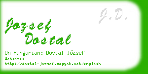jozsef dostal business card